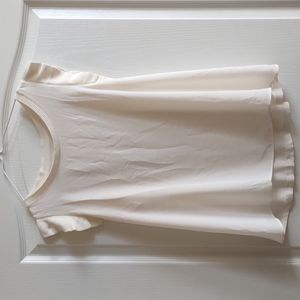 Loft Cream Soft Sleeveless Blouse, Small